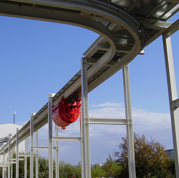 Kuebelbahn, Betonverteiler, Transportanlage